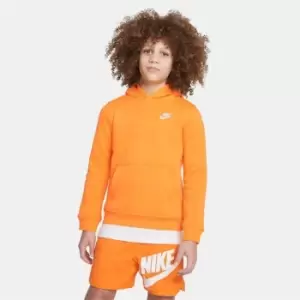 Image of Nike Sportswear Club Pullover Hoodie Junior Boys - Orange