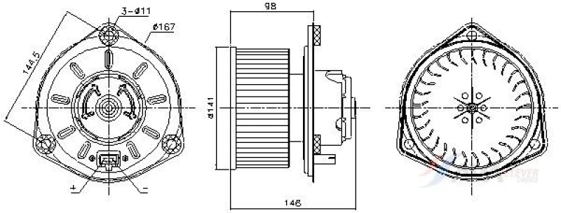 Image of Blower motor AVA COOLING SYSTEMS VO8308