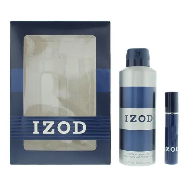 image of Izod Blue 2 Piece Gift Set: Eau de Toilette 15ml - Body Spray 200ml