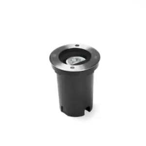 Image of Round Stainless Steel Recessed Ground Outdoor Effect Light GU10 Adjustable Beam, IP65