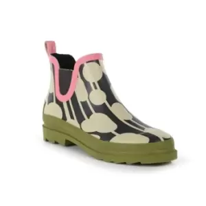Image of Regatta Orla Kiely Fleece Lined Ankle Wellington - RelctTre/Grn