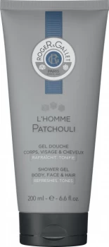 Roger & Gallet LHomme Patchouli Body, Face & Hair Shower Gel 200ml