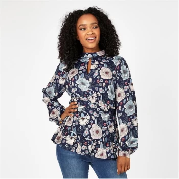 Image of Biba BIBA Bohemian Long Sleeve Top - seventies flora