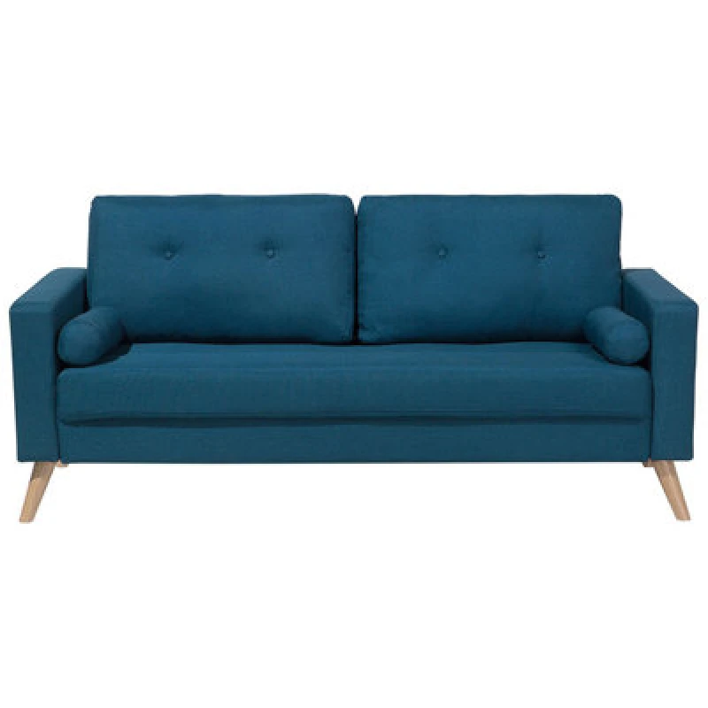 Image of Beliani Sofa 2 Seater Kalmar Fabric Sea Blue