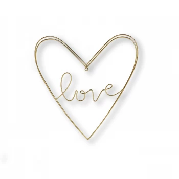 Image of Art for the Home Amour Gold Metal Wall Art