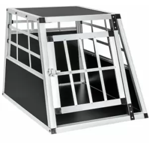Image of Dog crate single - dog cage, puppy crate, dog travel crate - 54 x 69 x 50cm - black