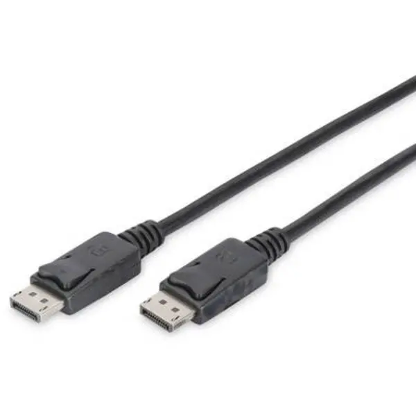 Image of Digitus DisplayPort Cable DisplayPort plug, DisplayPort plug 3m Black DB-340100-030-S gold plated connectors, Metal foil shield, Braided shield, S