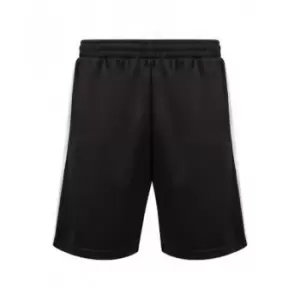 Image of Finden and Hales Mens Knitted Shorts (L) (Black/White)