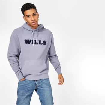 image of Jack Wills Fulham Boucle Hoodie - Dusk Blue