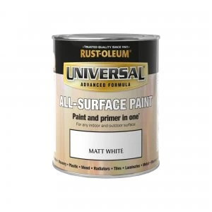 Image of Rust-Oleum White Matt Universal All-Surface Paint White