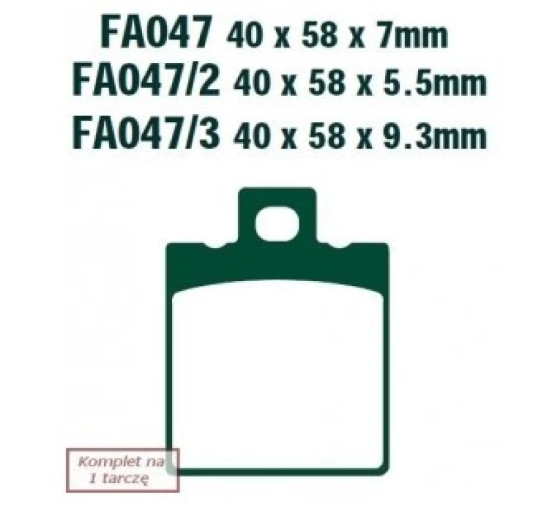 Image of EBC Brakes SFA047HH Brake pad set Brake Pad Set,disc brake (402)