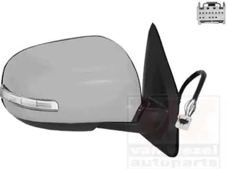 Image of VAN WEZEL 0978818 Wing mirror * HAGUS * Right, Heatable, primed Outside Mirror (50)
