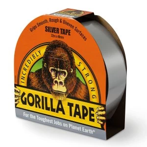 Image of Gorilla Tape Reinforced Duct Tape - Silver - 27m Roll