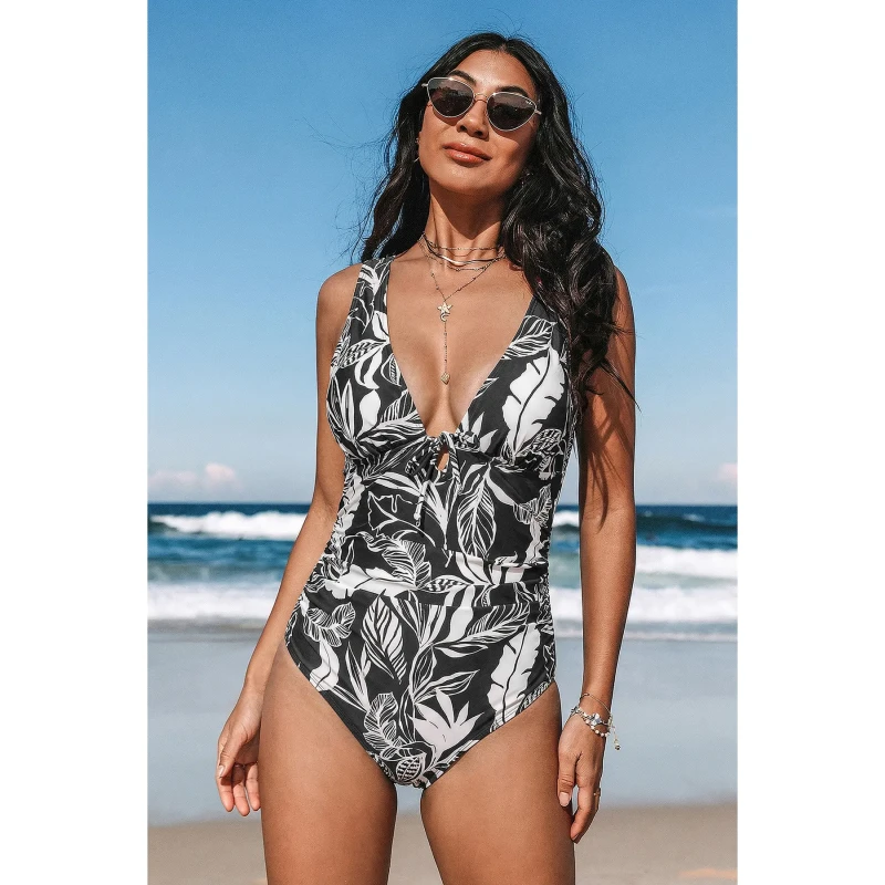 Image of Cupshe Womens 1 Piece swimsuit Cupshe Noir Female S