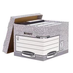 image of Bankers Box by Fellowes System Storage Box Foolscap FSC Ref 00810 FF