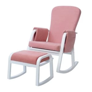 Image of Ickle Bubba Dursley Rocking Chair and Stool Blush Pink