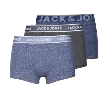 image of Jack Jones JACDENIM X3 mens Boxer shorts in Grey - Sizes XL,S,M,L,XL