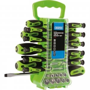 image of Draper 49 Piece Screwdriver and Socket Tool Kit