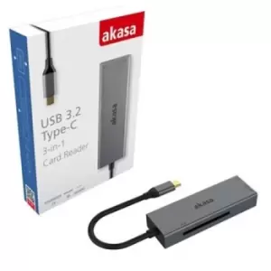 Akasa AK-CR-09BK card reader USB 2.0 Type-C Grey