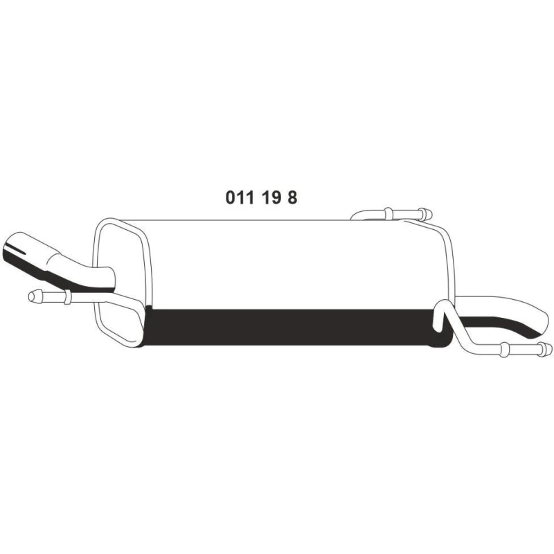 Image of ERNST 011198 Rear silencer End Silencer (3437)