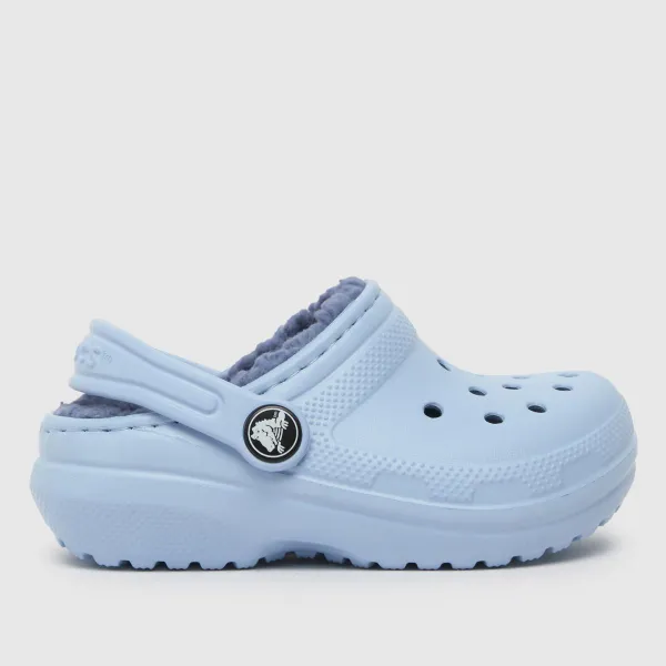 image of Crocs pale blue classic lined clog Toddler Sandals