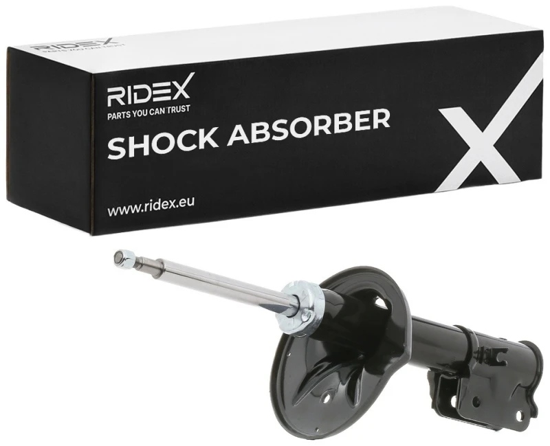 Image of RIDEX 854S0816 Shock absorber Front Axle Left, Gas Pressure, Suspension Strut, Top pin Shock Absorber (854)