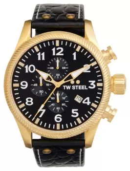 Image of TW Steel VS115 Volante (48mm) Black Chronograph Dial / Black Watch