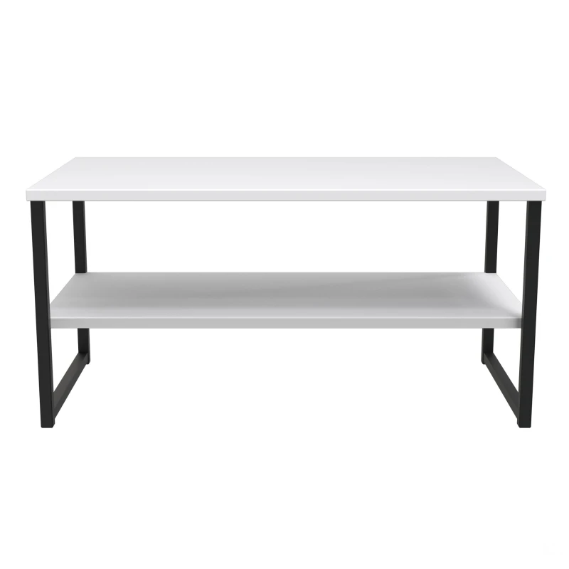 Image of Tamworth Lagre Open Coffee Table In White Matt (Ready Assembled)