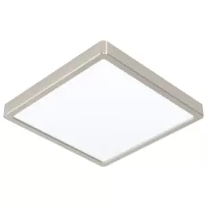 Image of Wall / Ceiling Light Satin Nickel 285mm Square Surface Mounted 20W LED 3000K