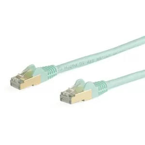 image of 10m Aqua CAT6a Ethernet RJ45 STP Cable