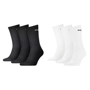 Image of Puma Sport Crew Lightweight Sock Black UK Size 12-14 (3 Pair)