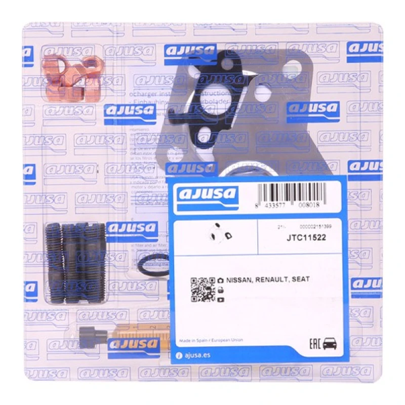 Image of AJUSA JTC11522 Mounting Kit, charger with gaskets/seals, syringe with oil Mounting Kit,charger (2420)