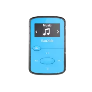 image of SanDisk Clip Jam MP3 Player 8GB, Blue - SDMX26-008G-E46B