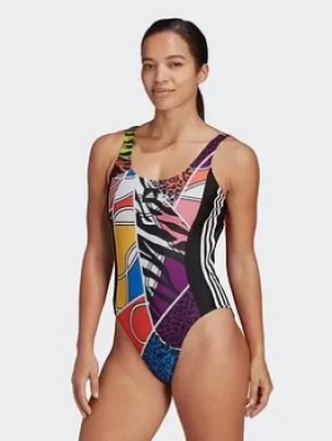 Image of adidas Rich Mnisi Swimsuit, Black, Size 34, Women
