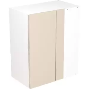 Image of Kitchen Kit Flatpack Slab Kitchen Cabinet Wall Blind Corner Unit Super Gloss 600mm in Cashmere MFC