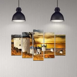 Image of 5DMDF-13 Multicolor Decorative MDF Painting (5 Pieces)