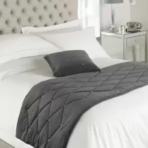 Image of New Diamante Bed Runner Pewter