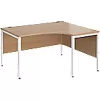 image of Dams International Right Hand Ergonomic Desk MB14ERWHB 1,400 x 1,200 x 725 mm