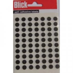 image of Blick Black Coloured Labels in Bags Round 8mm Pack of 9800 RS001751