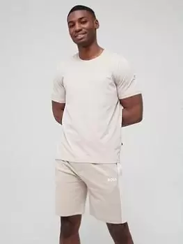 Image of BOSS Bodywear Mix & Match Lounge T-Shirt - Light Beige, Light Beige Size M Men