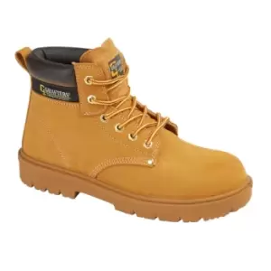 Image of Grafters Mens Leather Safety Boots (12 UK) (Honey)