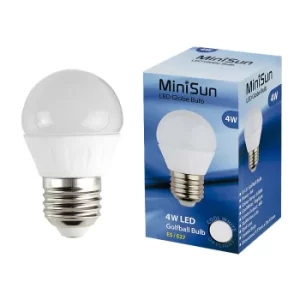Image of 10 x 4W ES E27 Cool White LED Golfball Bulbs