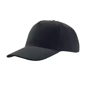 Image of Atlantis Liberty Five Heavy Brush Cotton 5 Panel Cap (One Size) (Black)