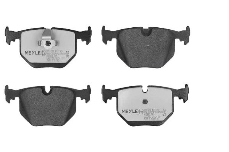 Image of MEYLE 025 214 8717/PD Brake pad set Rear Axle, prepared for wear warning indicator, MEYLE-PD Quality, with anti-squeak plate Brake Pad Set,disc brake
