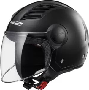 image of LS2 Airflow L Jet Helmet, Black Size M black, Size M