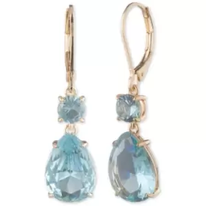 Image of Ladies Lauren Ralph Lauren Base metal PE STONE DBL DROP-GLD/Blue MULTI