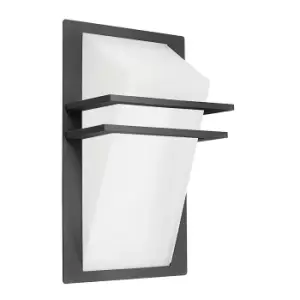 image of IP44 Outdoor Wall Light Anthracite Cast Aluminium 1 x 60W E27 Bulb Lamp