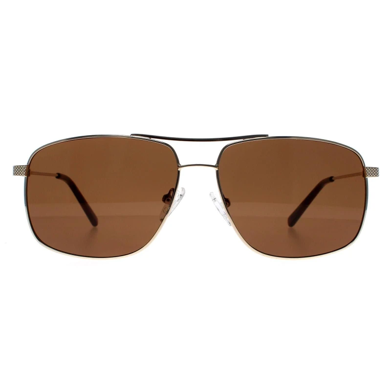 Image of Guess Aviator Gold Brown GF0205 Gold