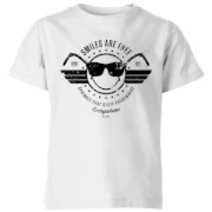 image of Smiley Smiles Are Free Kids T-Shirt - White - 11-12 Years