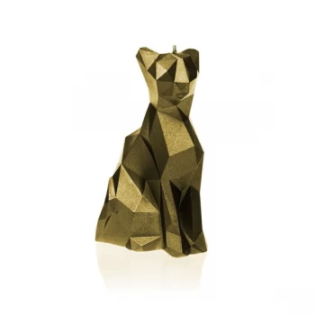 Image of Classic Gold Low Poly Cat Candle
